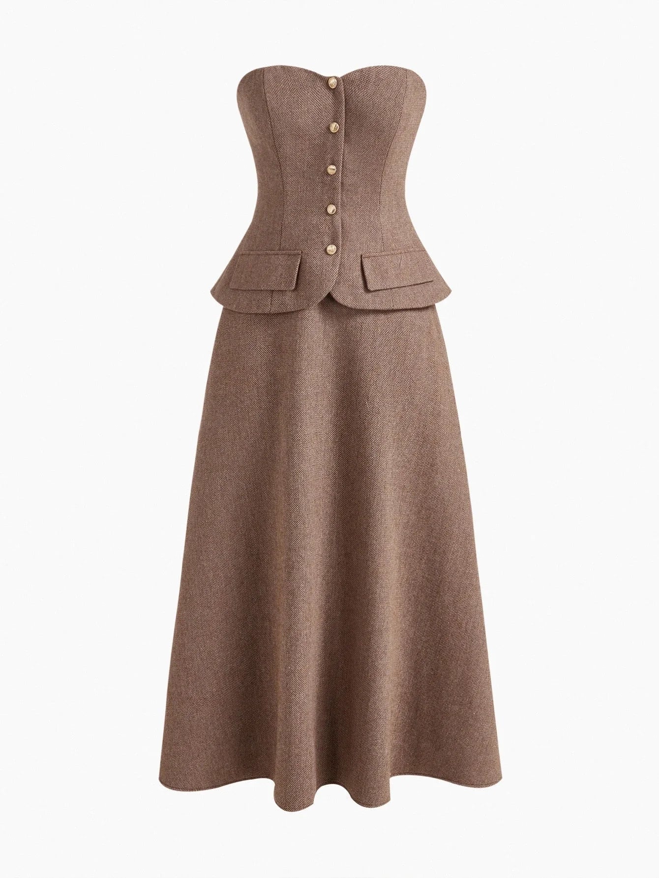 PREMIUM WOOL AUTUMNWINTER ALINE TUBE DRESS