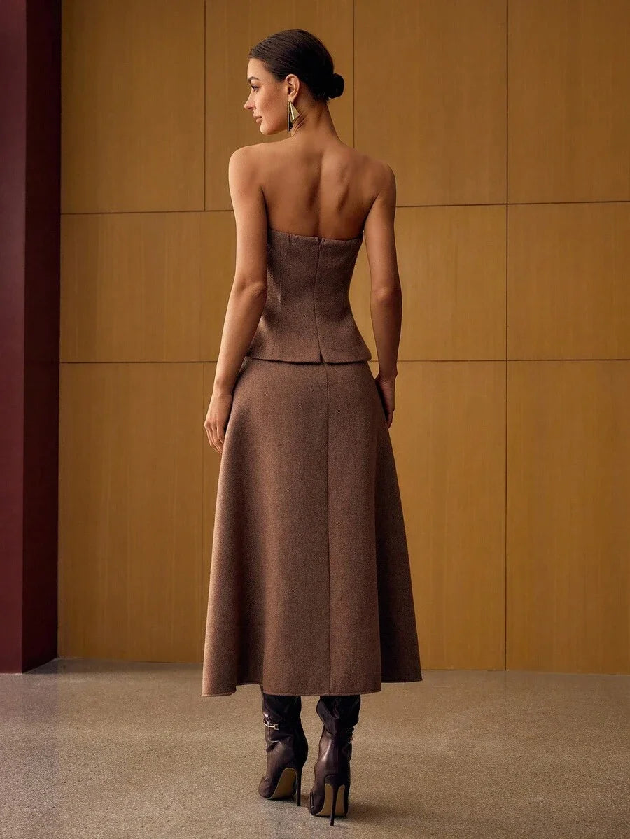 PREMIUM WOOL AUTUMNWINTER ALINE TUBE DRESS