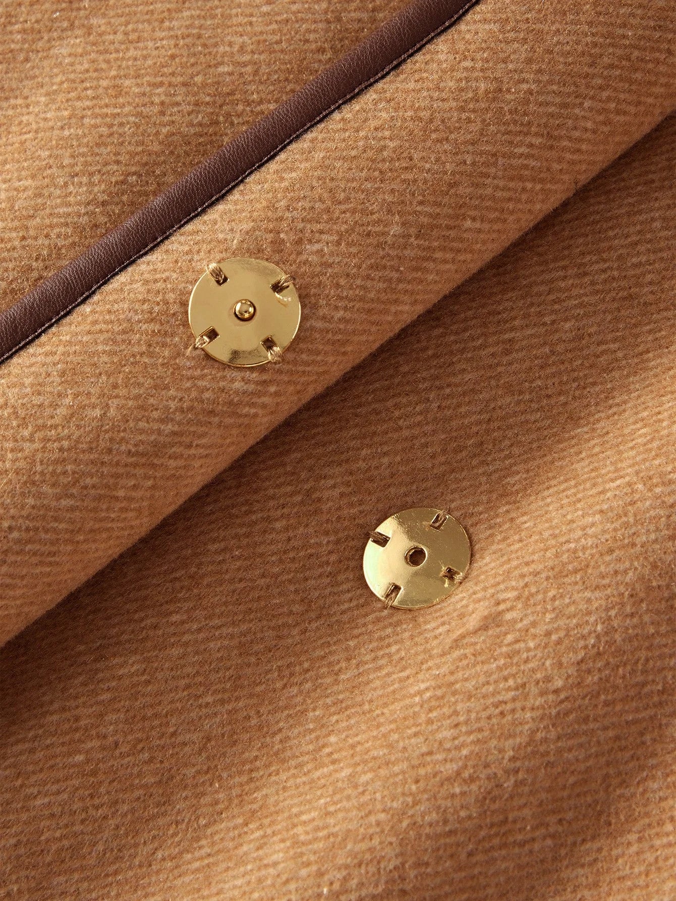 PREMIUM WOOL AUTUMNWINTER VINTAGESTYLE ELEGANT COMMUTER CONTRAST TRIM BLEND BELTED COAT