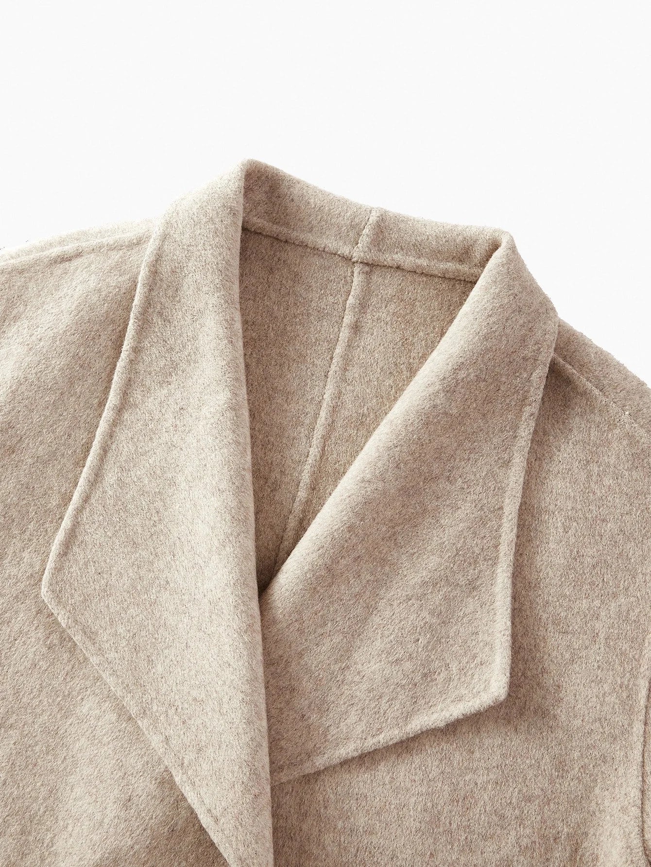 PREMIUM WOOL BELTED CONTRAST FAUX FUR OVERCOAT