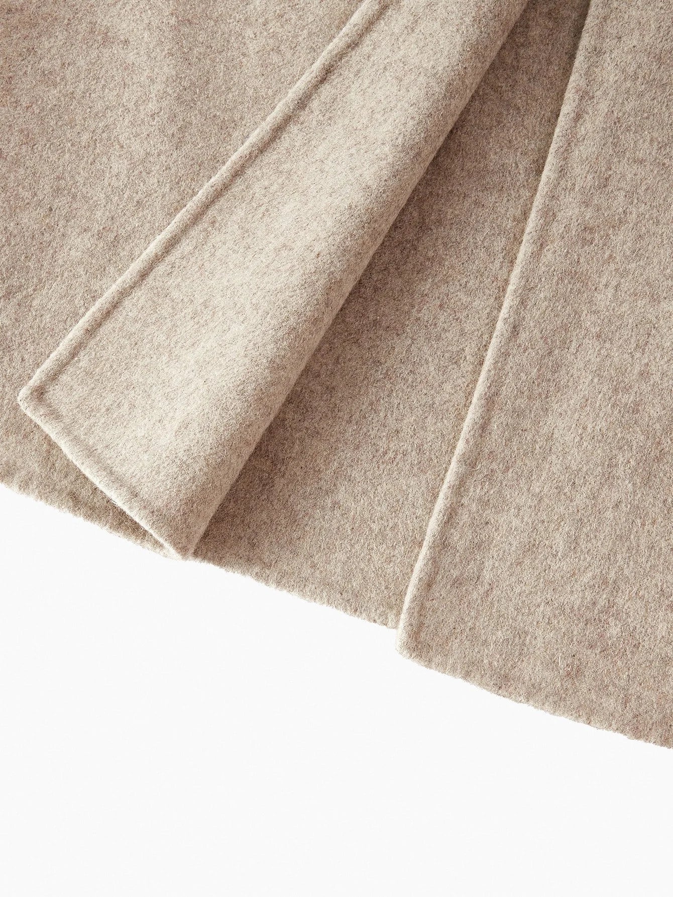 PREMIUM WOOL BELTED CONTRAST FAUX FUR OVERCOAT