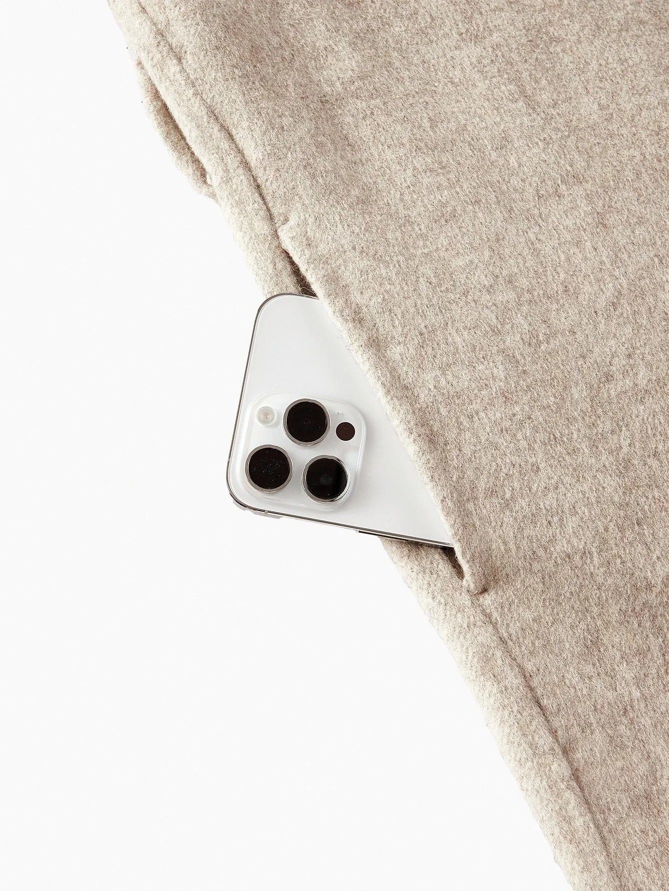 PREMIUM WOOL BELTED CONTRAST FAUX FUR OVERCOAT