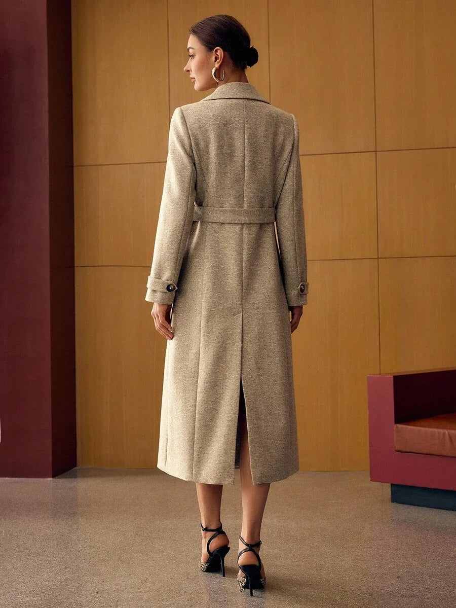 PREMIUM WOOL BELTED OVERCOAT