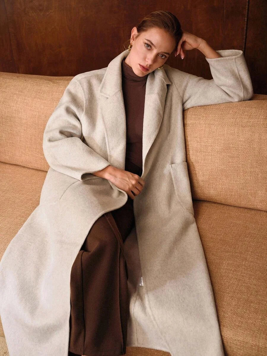 PREMIUM WOOL BELTED POCKET OVERCOAT