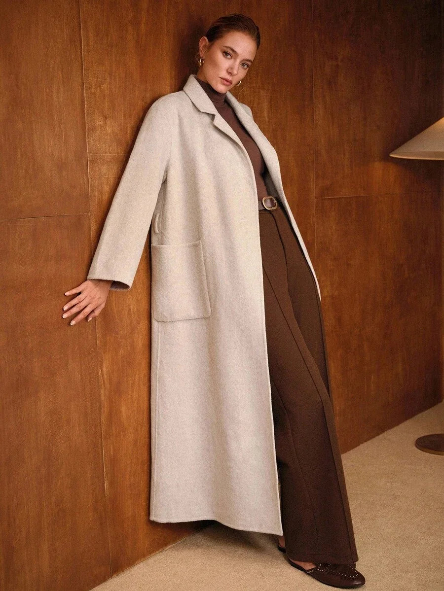 PREMIUM WOOL BELTED POCKET OVERCOAT