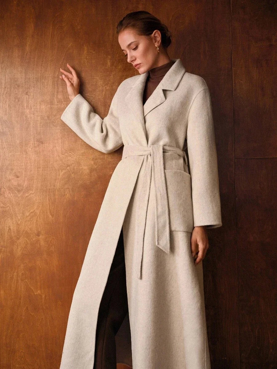 PREMIUM WOOL BELTED POCKET OVERCOAT