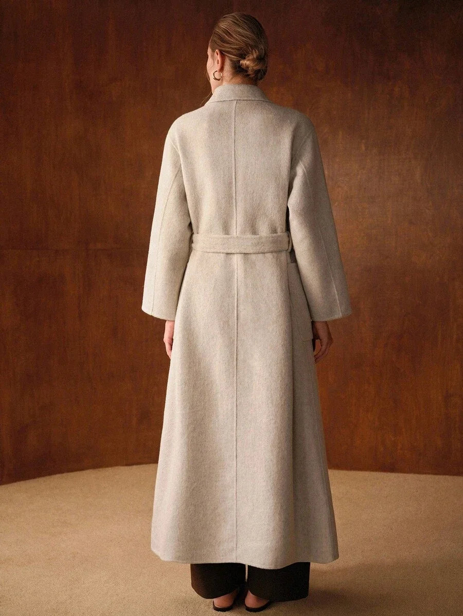 PREMIUM WOOL BELTED POCKET OVERCOAT