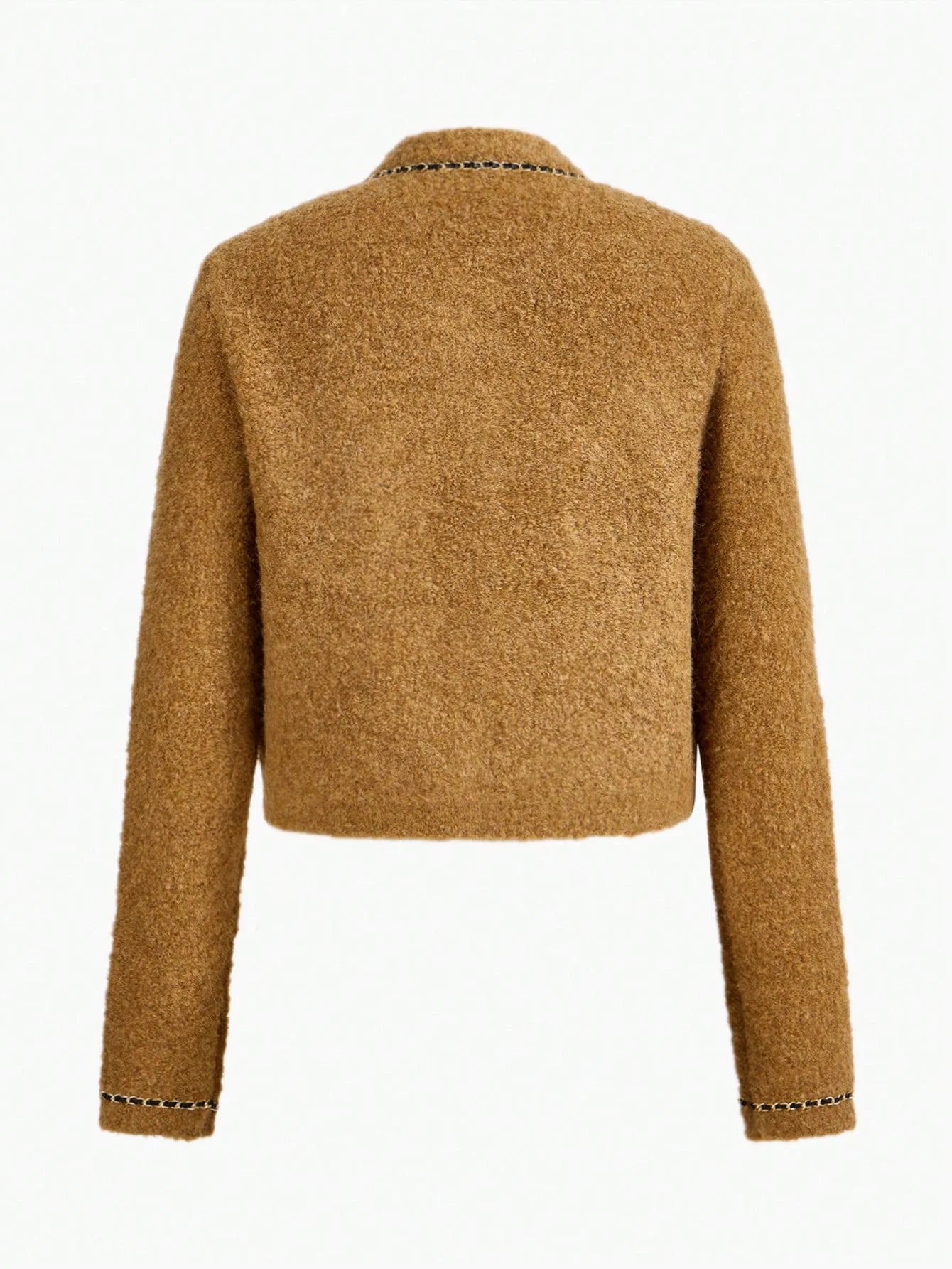 PREMIUM WOOL CONTRAST BINDING CARDIGAN