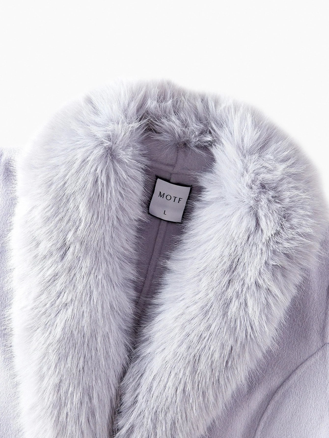 PREMIUM WOOL CONTRAST FAUX FUR OVERCOAT