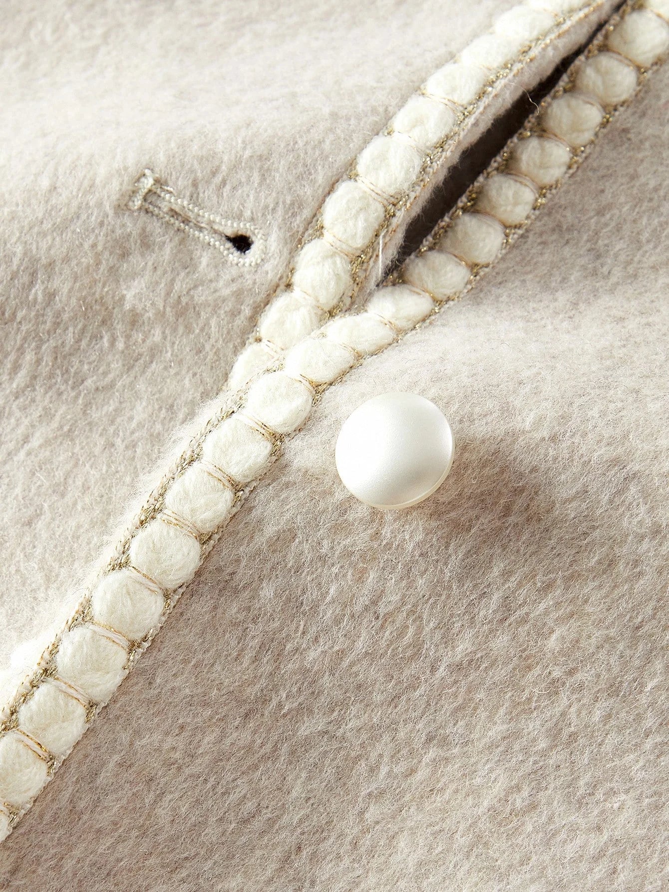 PREMIUM WOOL CONTRAST TAPE TRIM PATCH POCKET OVERCOAT