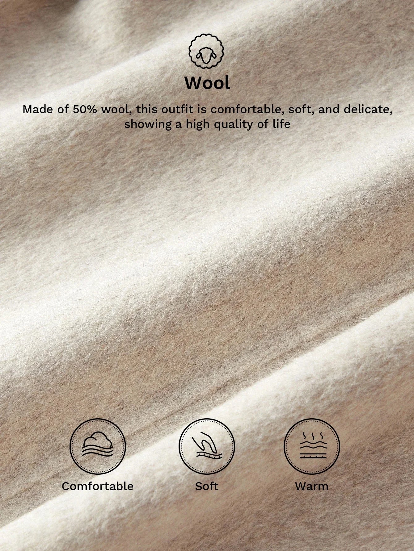 PREMIUM WOOL CONTRAST TAPE TRIM PATCH POCKET OVERCOAT