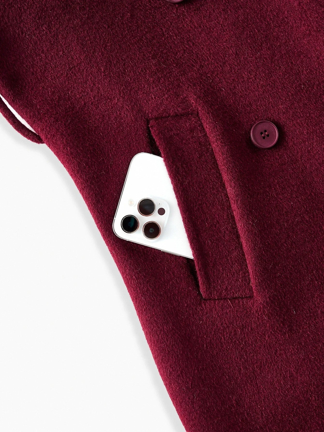 PREMIUM WOOL DOUBLE BREASTED BELTED OVERCOAT