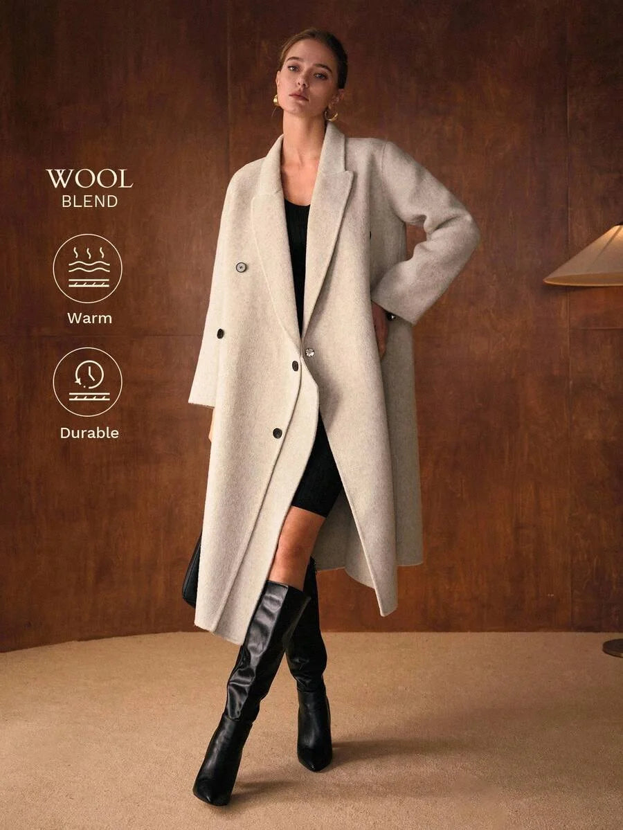 PREMIUM WOOL DOUBLE BREASTED OVERCOAT