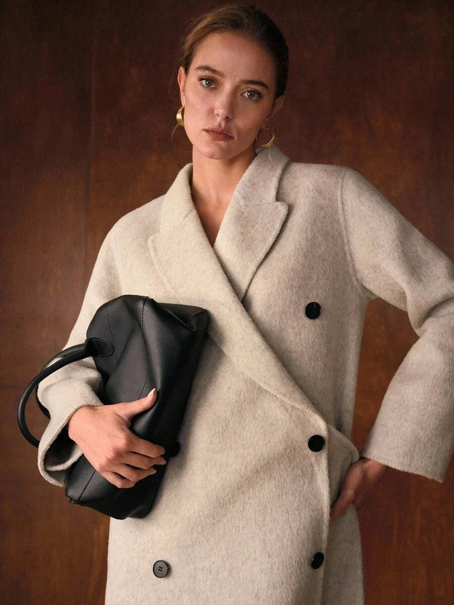 PREMIUM WOOL DOUBLE BREASTED OVERCOAT