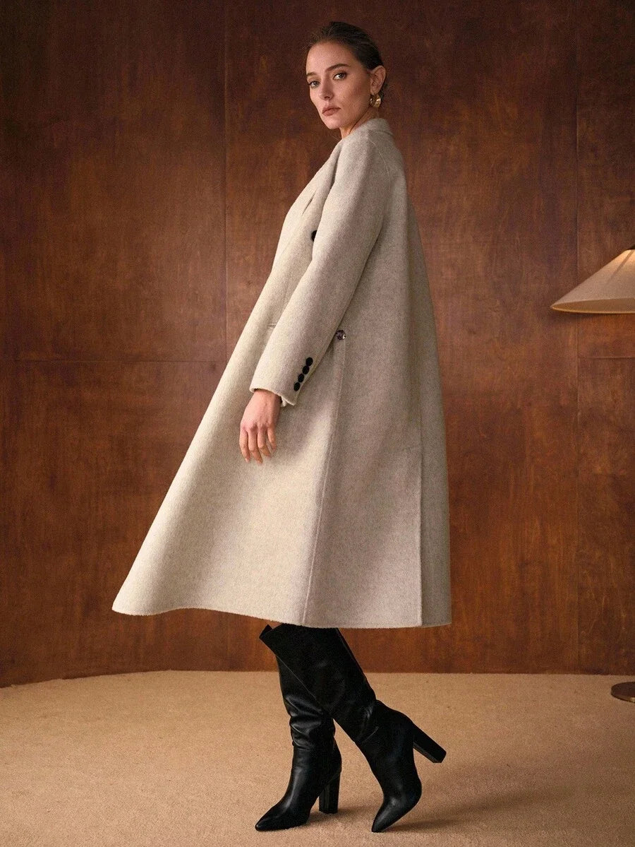 PREMIUM WOOL DOUBLE BREASTED OVERCOAT