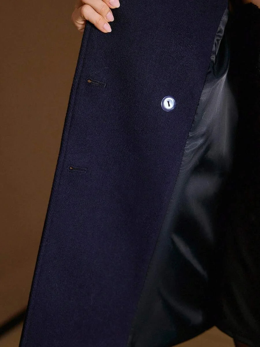 PREMIUM WOOL DOUBLE BREASTED OVERCOAT AUTUMNWINTER