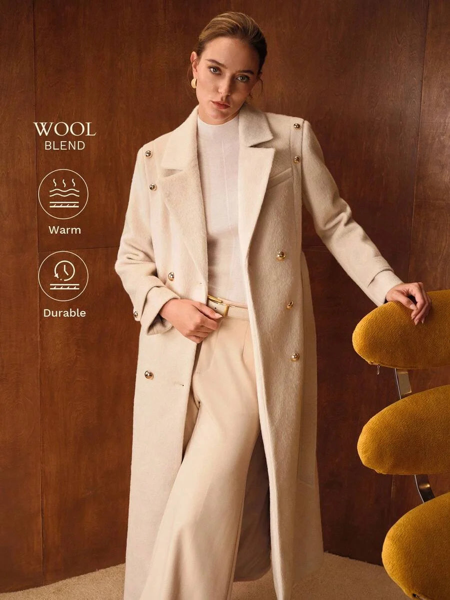 PREMIUM WOOL DOUBLE BREASTED OVERCOAT FOR AUTUMN amp WINTER