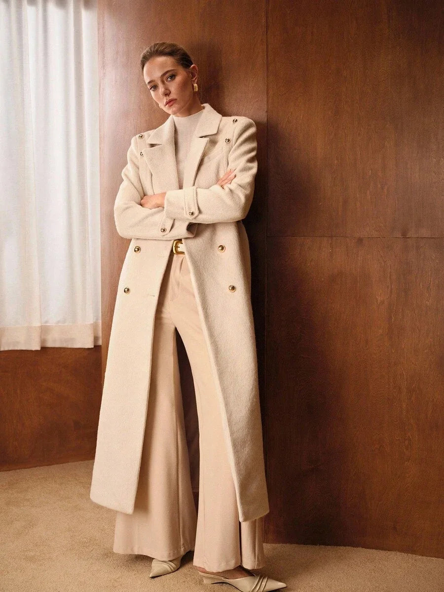 PREMIUM WOOL DOUBLE BREASTED OVERCOAT FOR AUTUMN amp WINTER