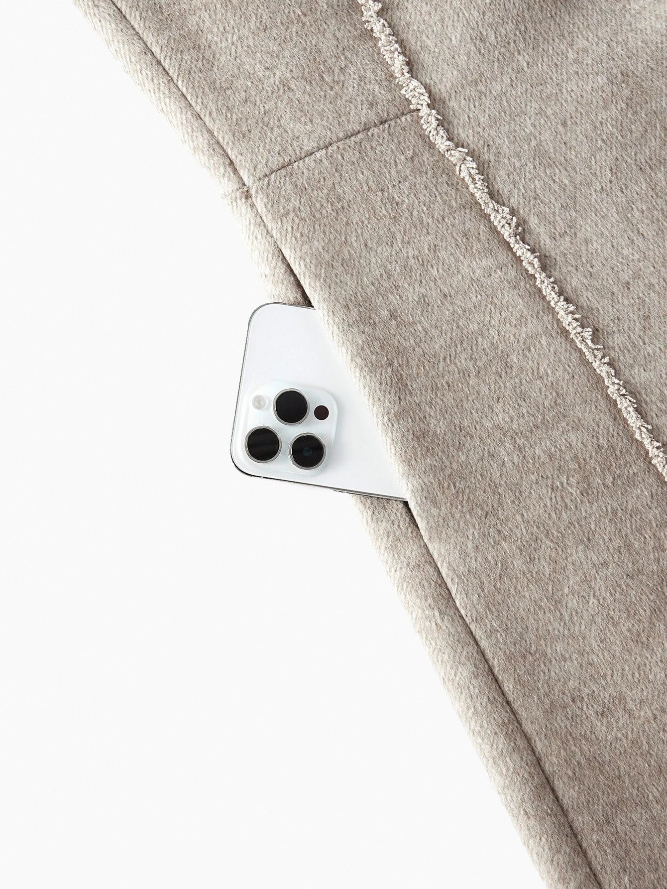 PREMIUM WOOL ELEGANT COMMUTER ROMANTIC CINCHED WAIST HERRINGBONE BLEND COAT AUTUMNWINTER