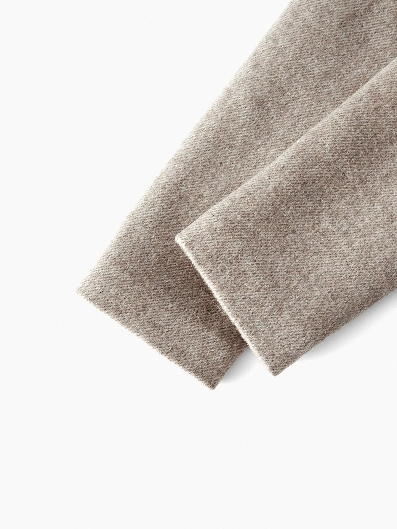 PREMIUM WOOL ELEGANT COMMUTER ROMANTIC CINCHED WAIST HERRINGBONE BLEND COAT AUTUMNWINTER