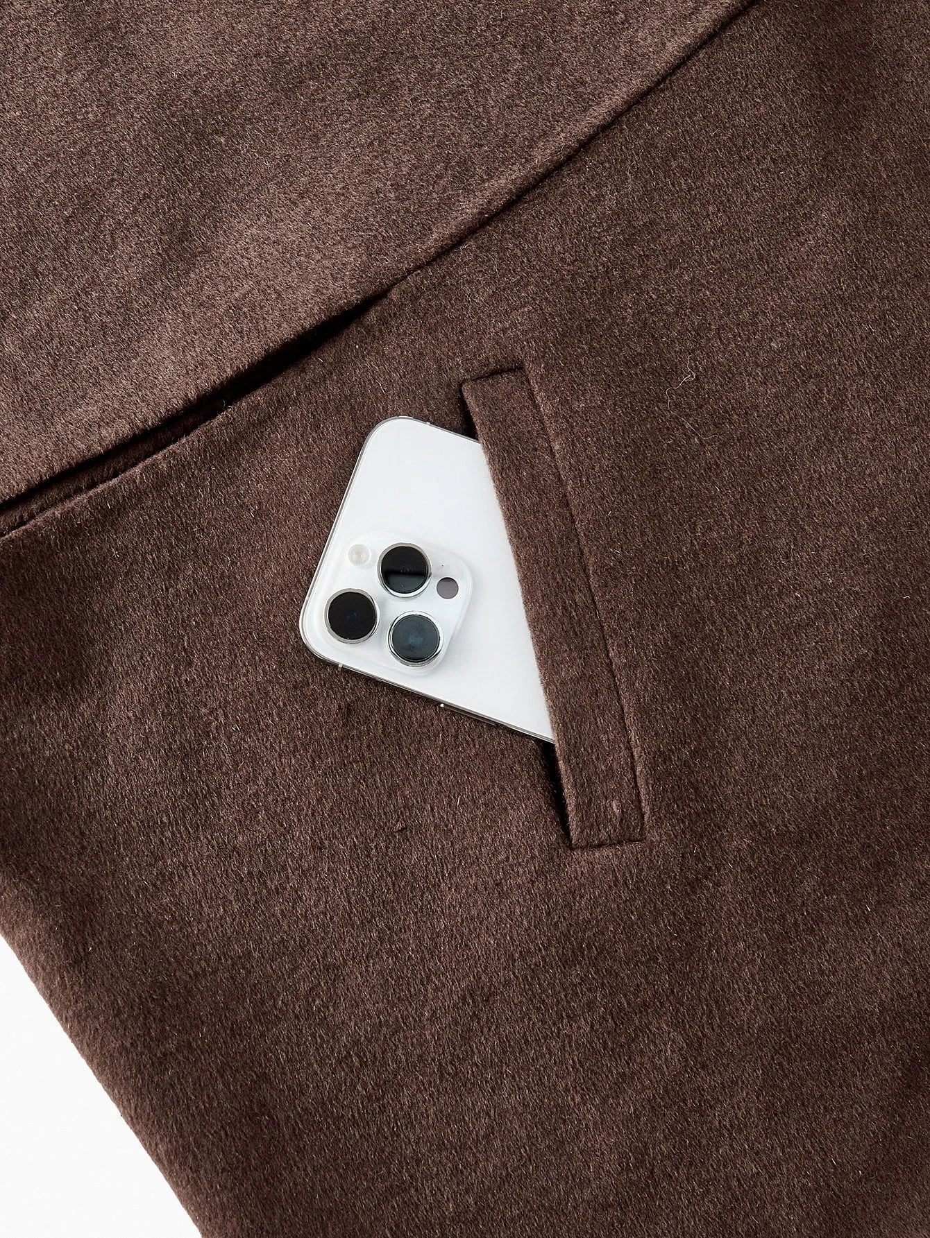 PREMIUM WOOL FUZZY COLLAR OVERCOAT