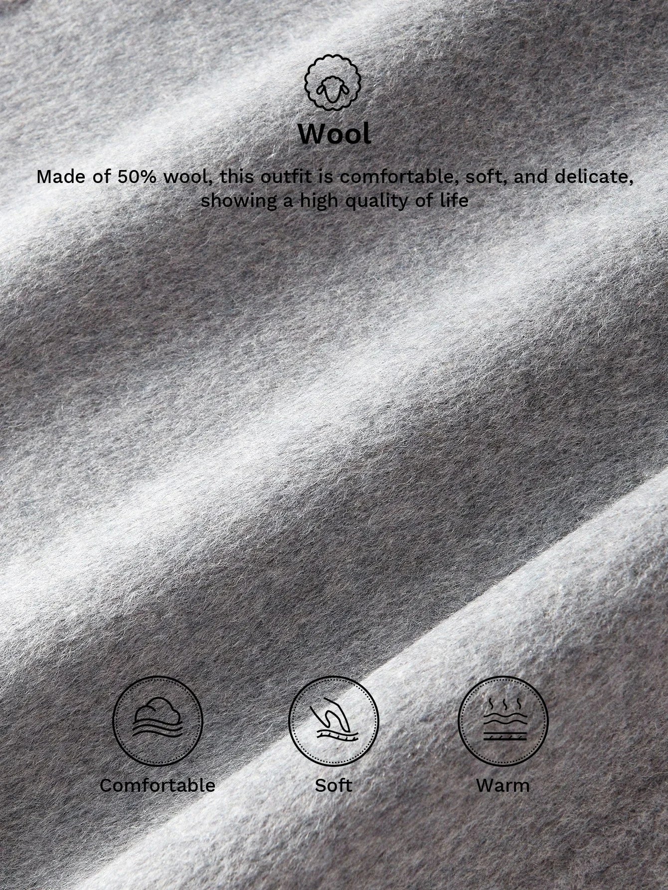 PREMIUM WOOL FUZZY PANEL BATWING SLEEVE BELTED CAPE OVERCOAT FALL WINTER