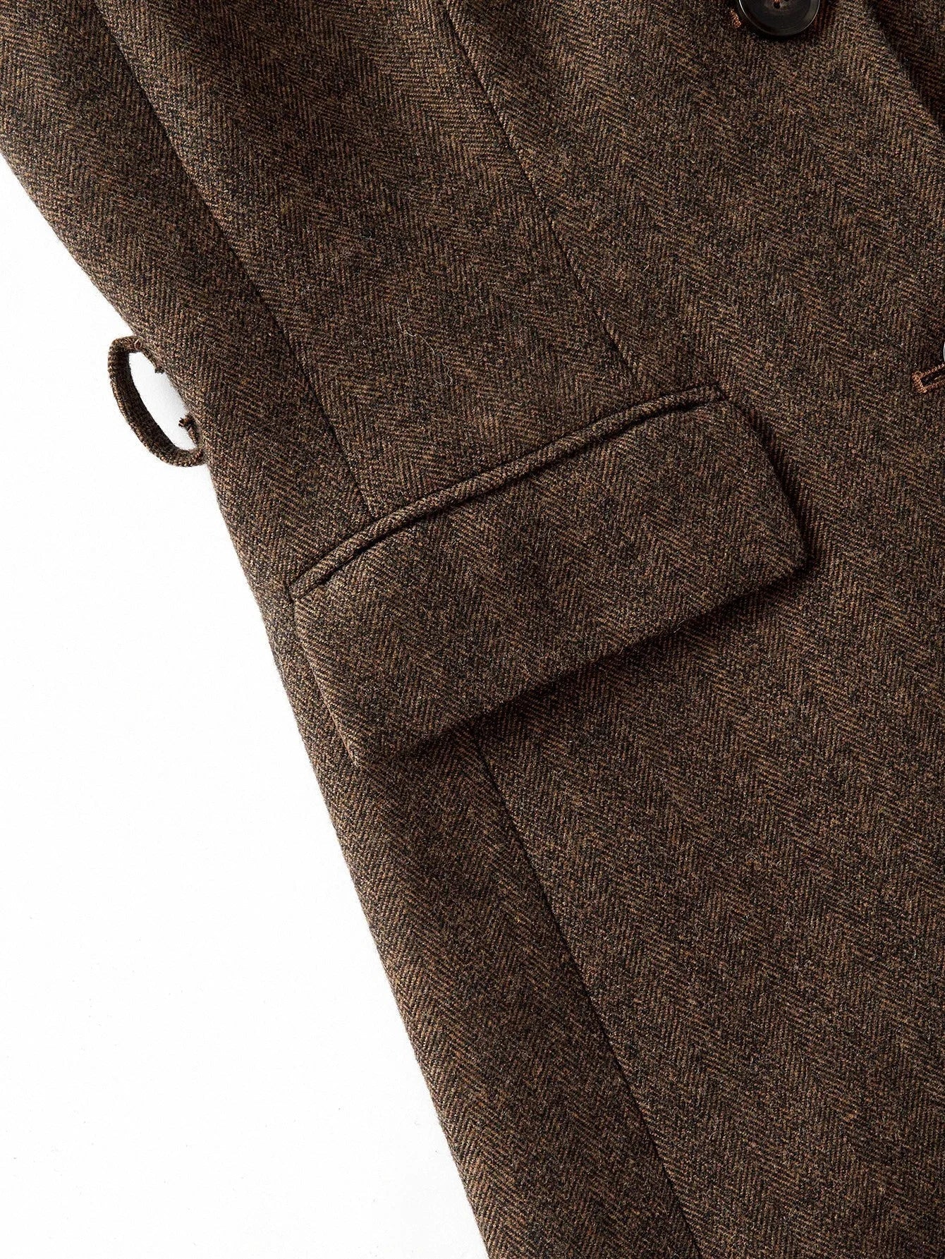 PREMIUM WOOL LAPEL COLLAR BELTED BLAZER