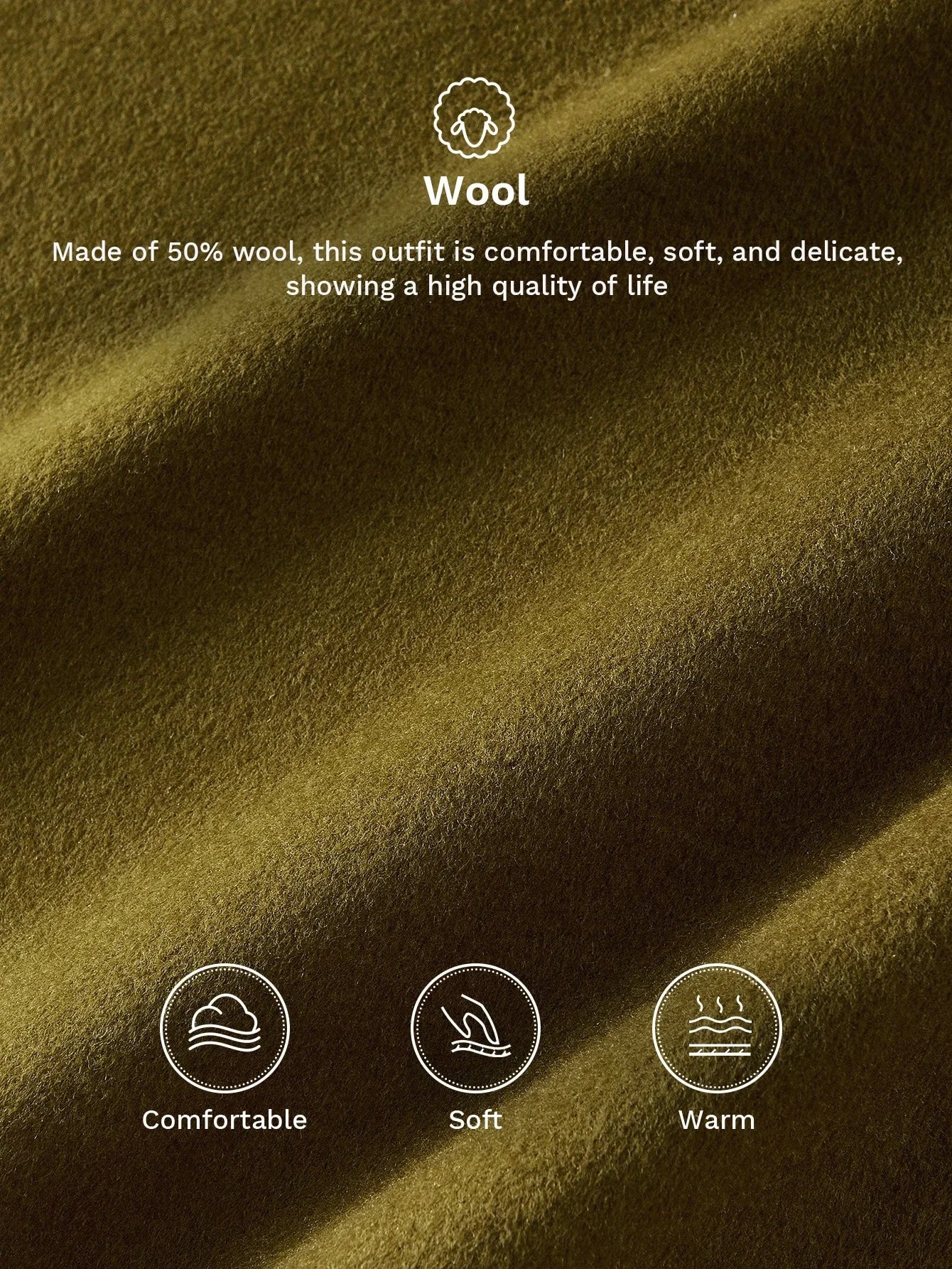 PREMIUM WOOL LAPEL COLLAR DOUBLE BREASTED PLACKET OVERCOAT