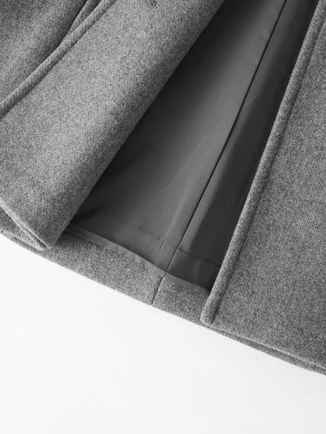 PREMIUM WOOL LAPEL COLLAR DOUBLE BREASTED PLACKET OVERCOAT FOR AUTUMN amp WINTER