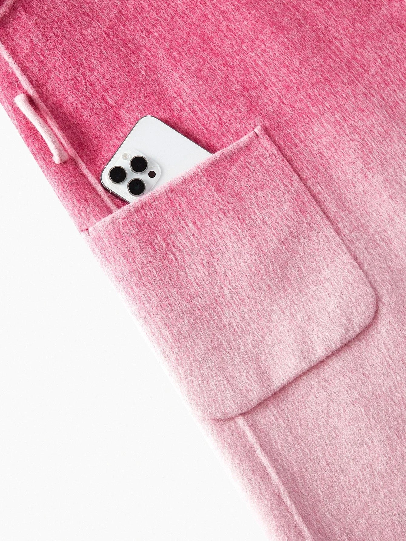 PREMIUM WOOL OMBRE BELTED OVERCOAT