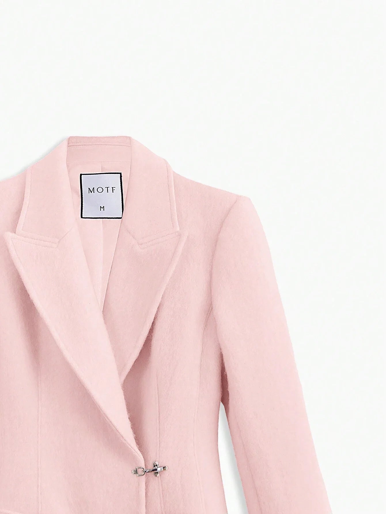 PREMIUM WOOL PEAK LAPEL SLIT BACK OVERCOAT