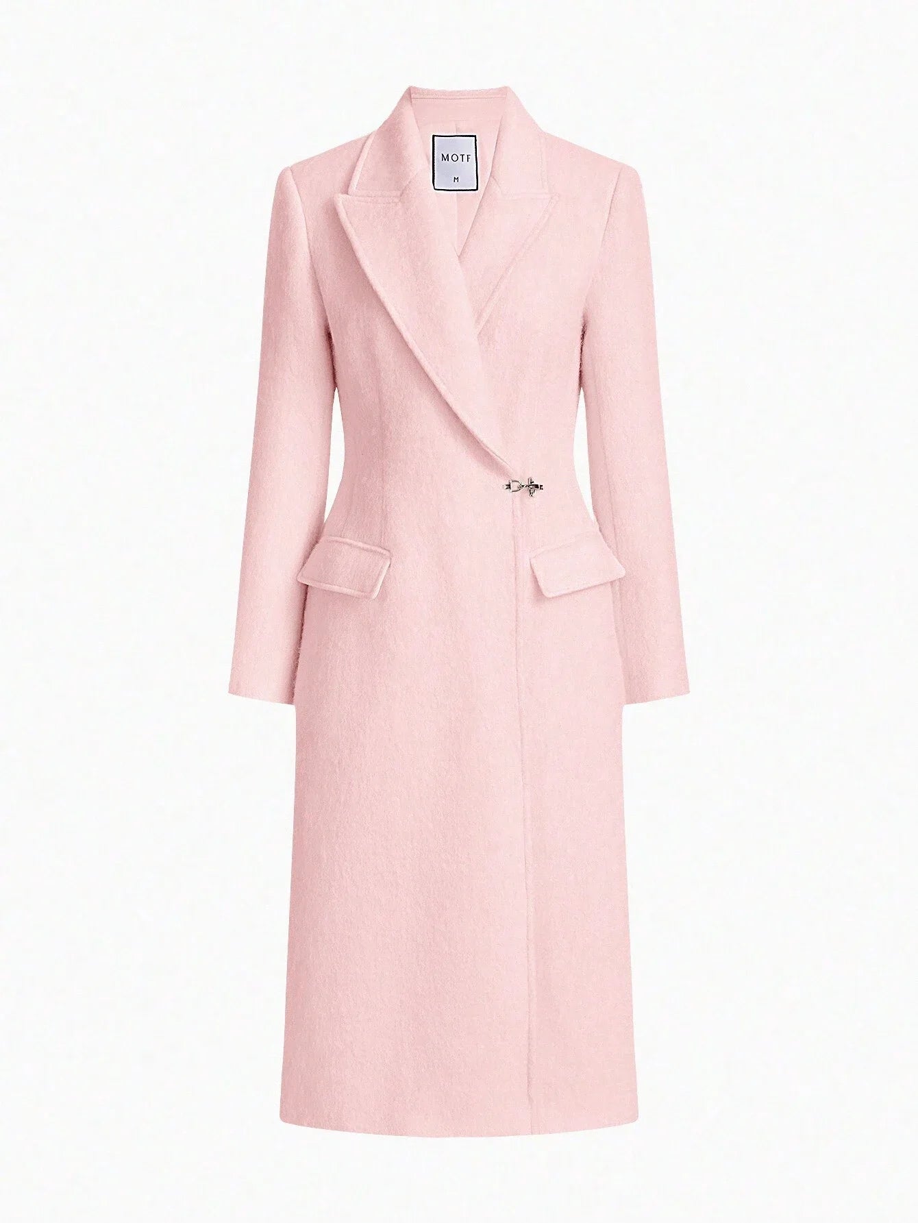 PREMIUM WOOL PEAK LAPEL SLIT BACK OVERCOAT