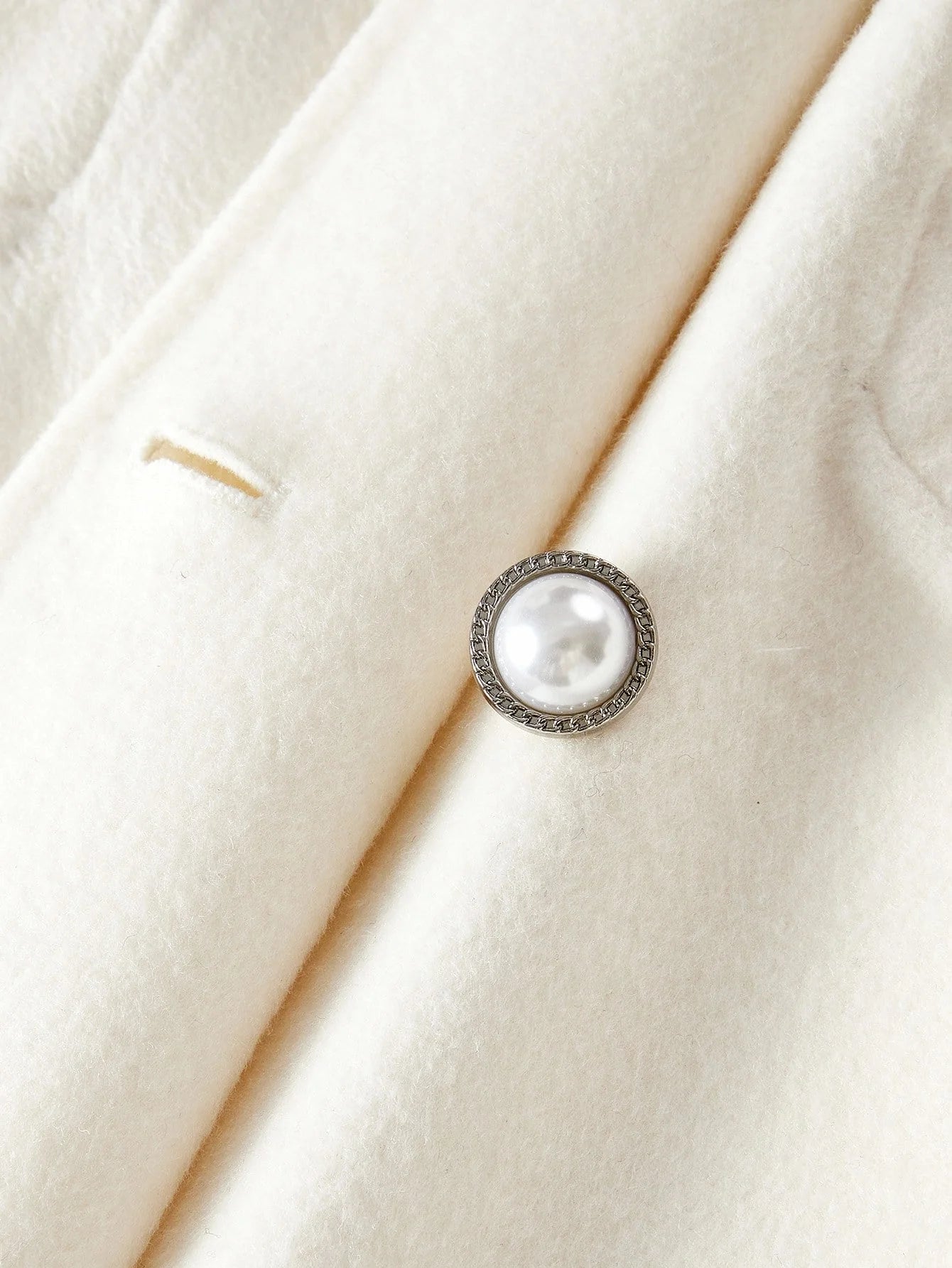 PREMIUM WOOL RHINESTONE AND SEQUINS DETAIL SHAWL COLLAR FUZZY CUFF BELTED OVERCOAT