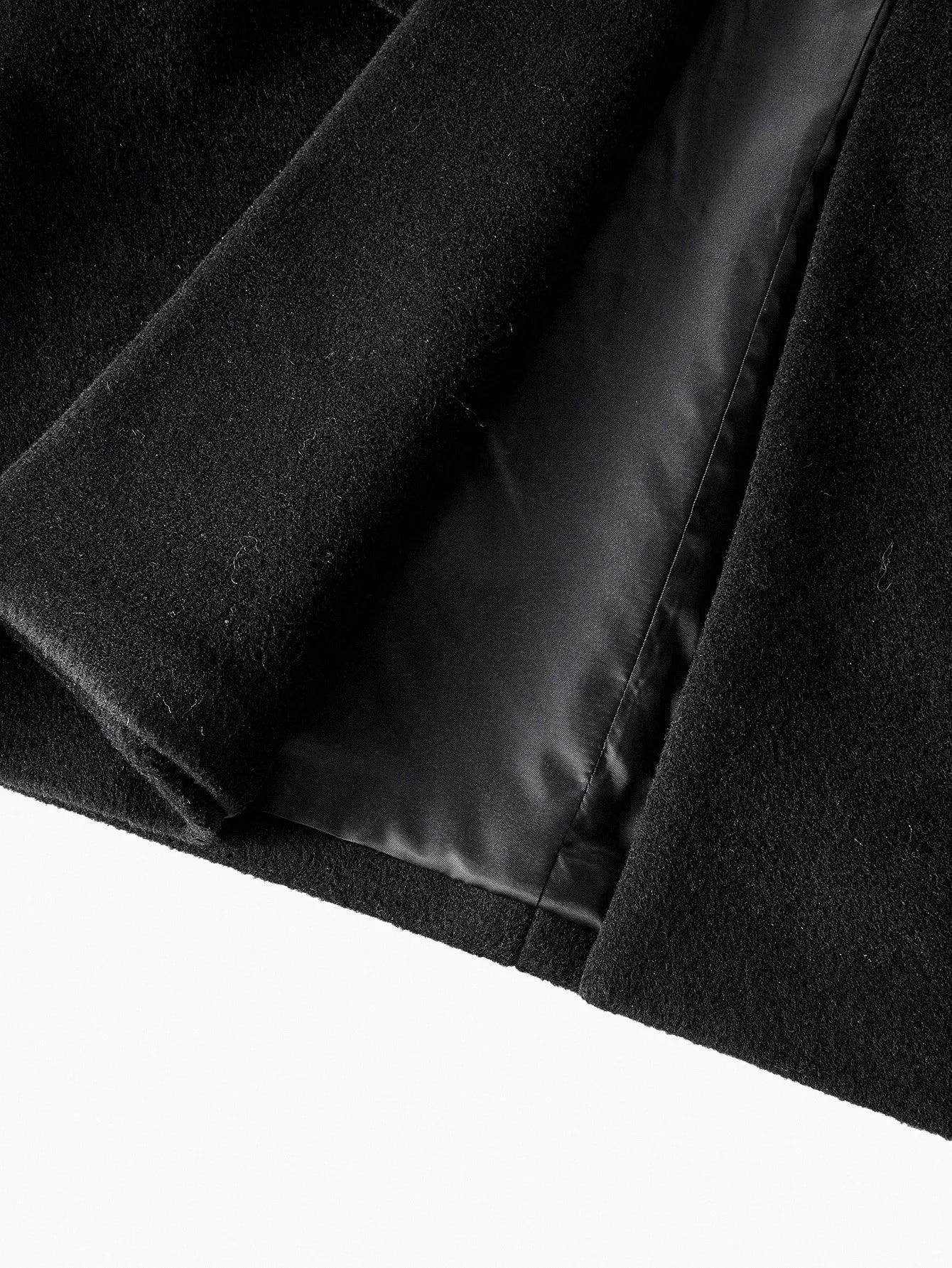 PREMIUM WOOL RHINESTONE TRIM OVERCOAT