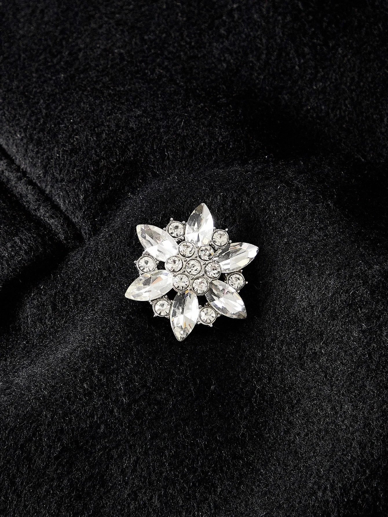 PREMIUM WOOL RHINESTONE TRIM OVERCOAT