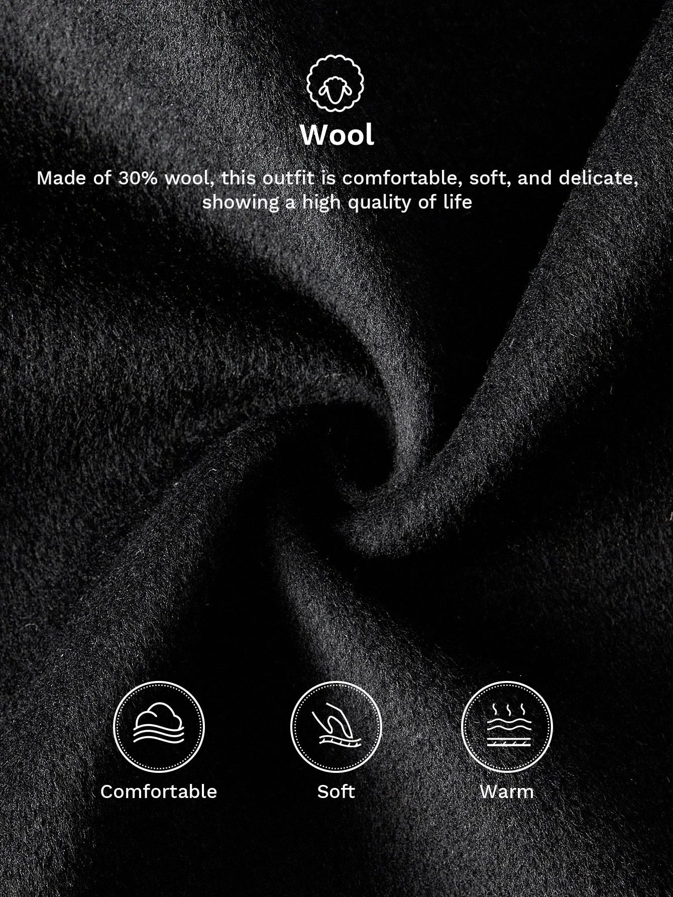 PREMIUM WOOL RHINESTONE TRIM OVERCOAT