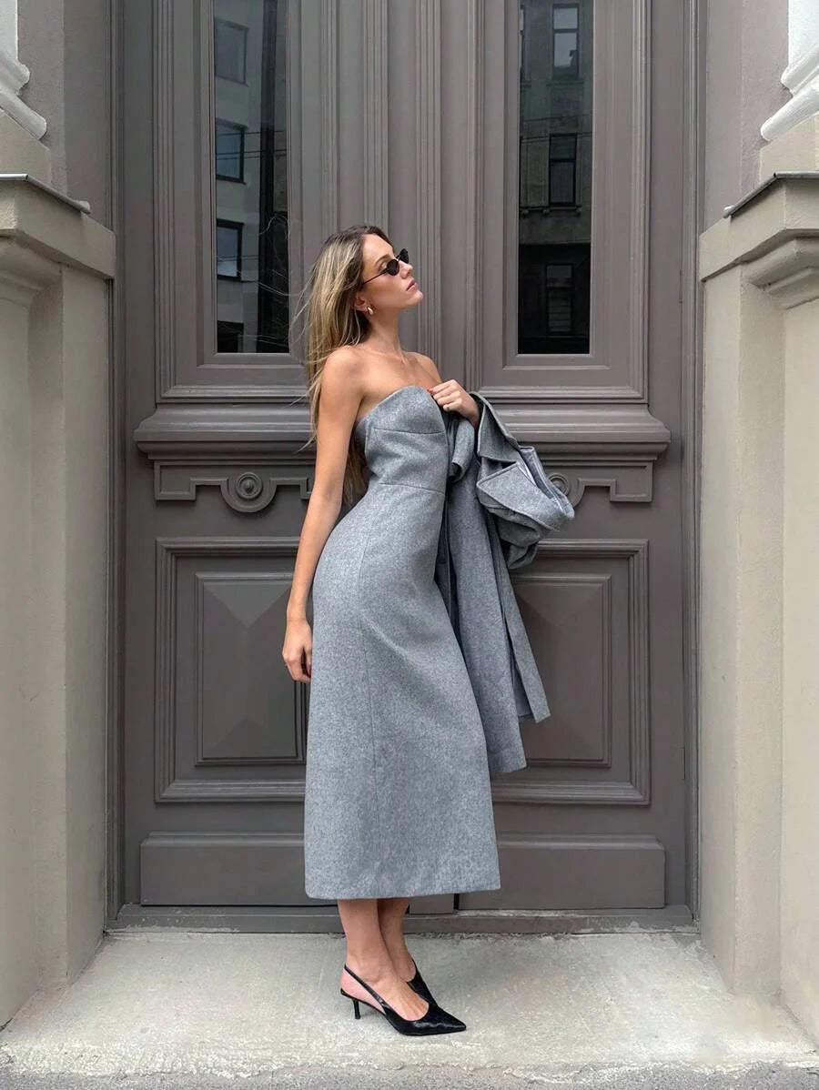 PREMIUM WOOL SLIM FIT DRESS