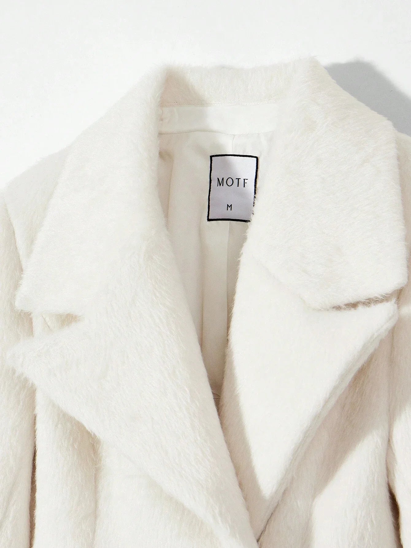 PREMIUM WOOL SOLID LAPEL COLLAR PEA OVERCOAT