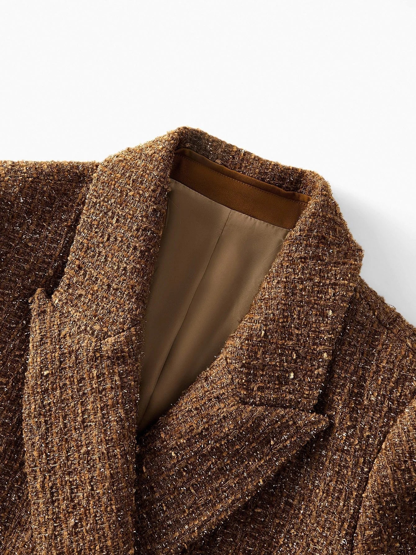 PREMIUM WOOL STRUCTURED PEAK COLLAR DOUBLE BREASTED BLAZER