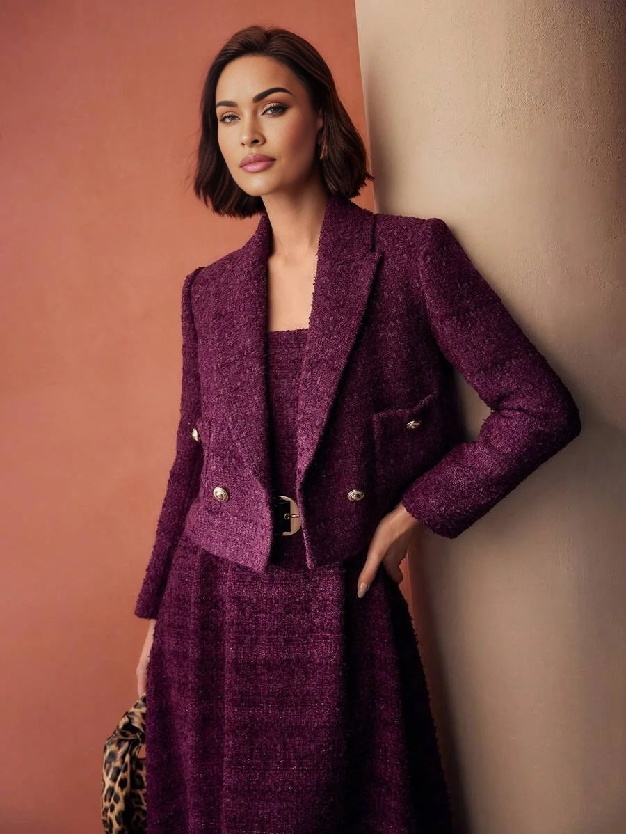 PREMIUM WOOL TWEED BOXY BLAZER