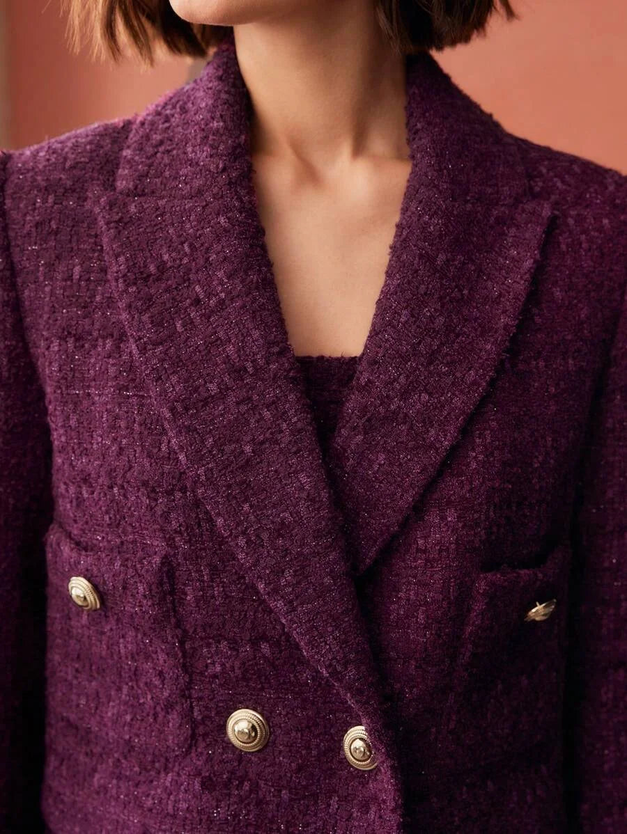 PREMIUM WOOL TWEED BOXY BLAZER