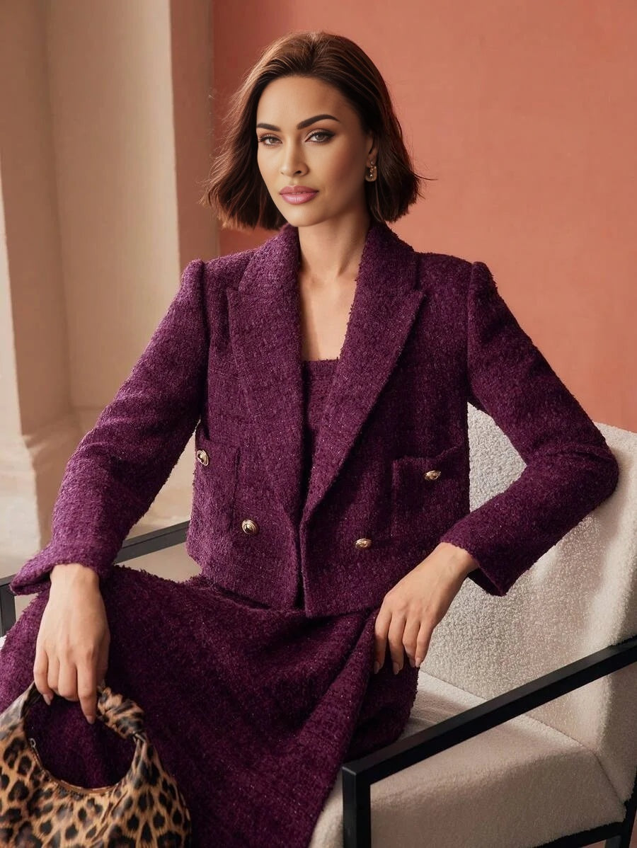 PREMIUM WOOL TWEED BOXY BLAZER