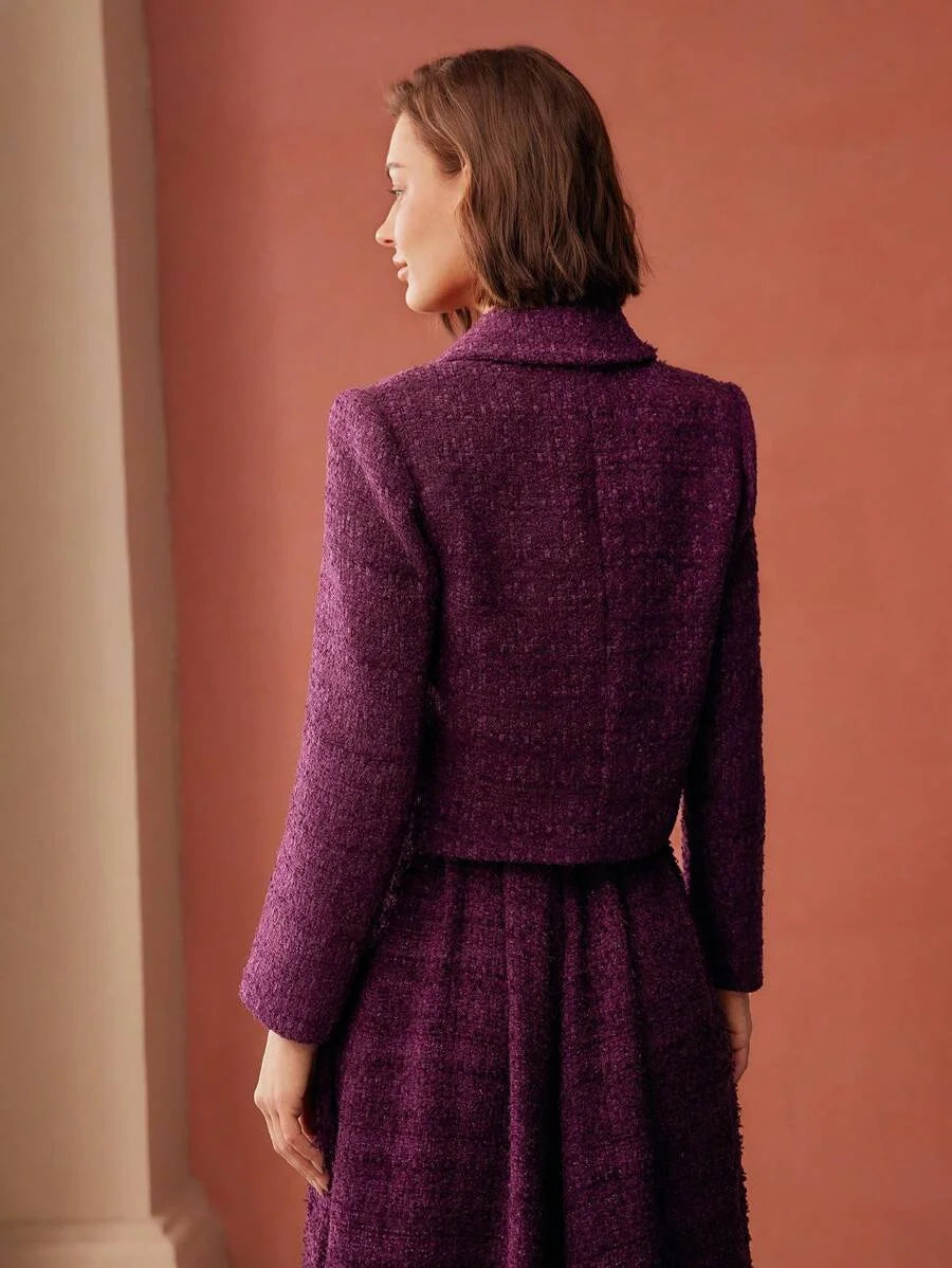 PREMIUM WOOL TWEED BOXY BLAZER