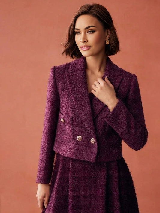 PREMIUM WOOL TWEED BOXY BLAZER