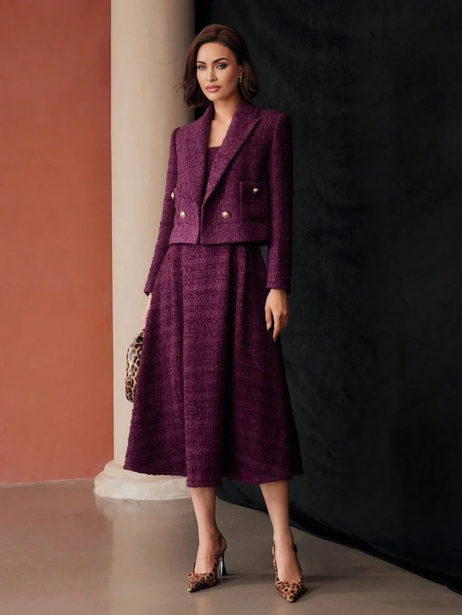 PREMIUM WOOL TWEED BOXY BLAZER