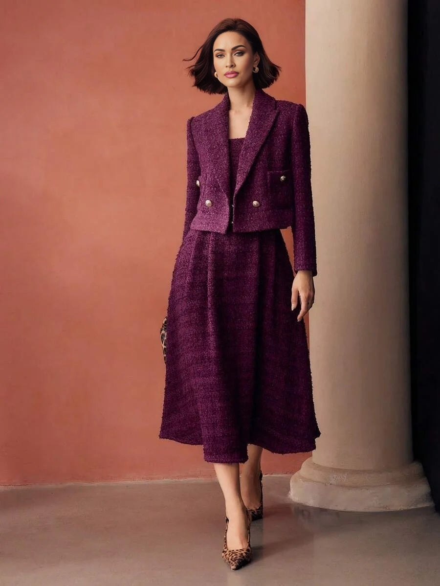 PREMIUM WOOL TWEED BOXY BLAZER