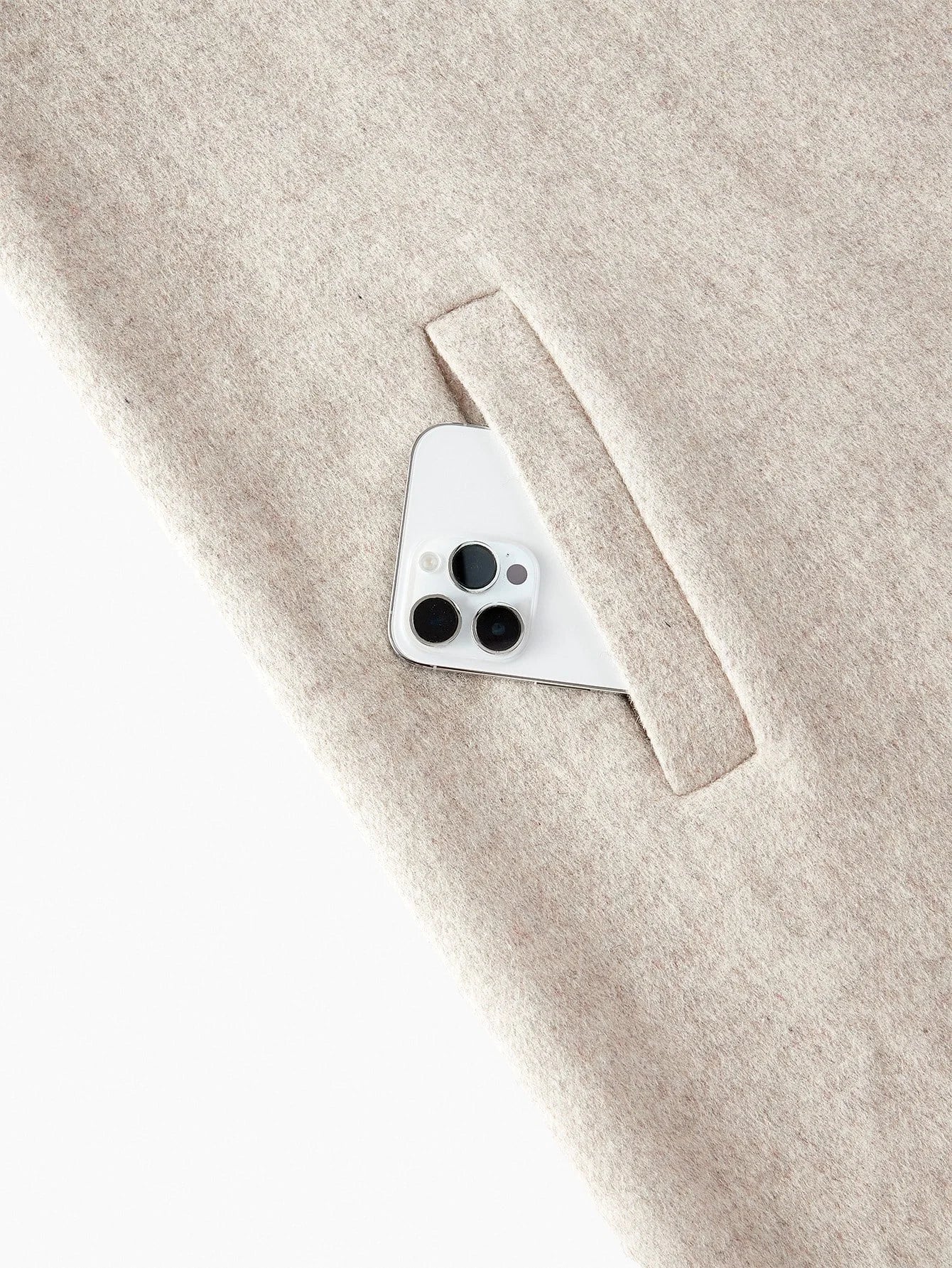 PREMIUM WOOL WATERFALL COLLAR BELTED OVERCOAT