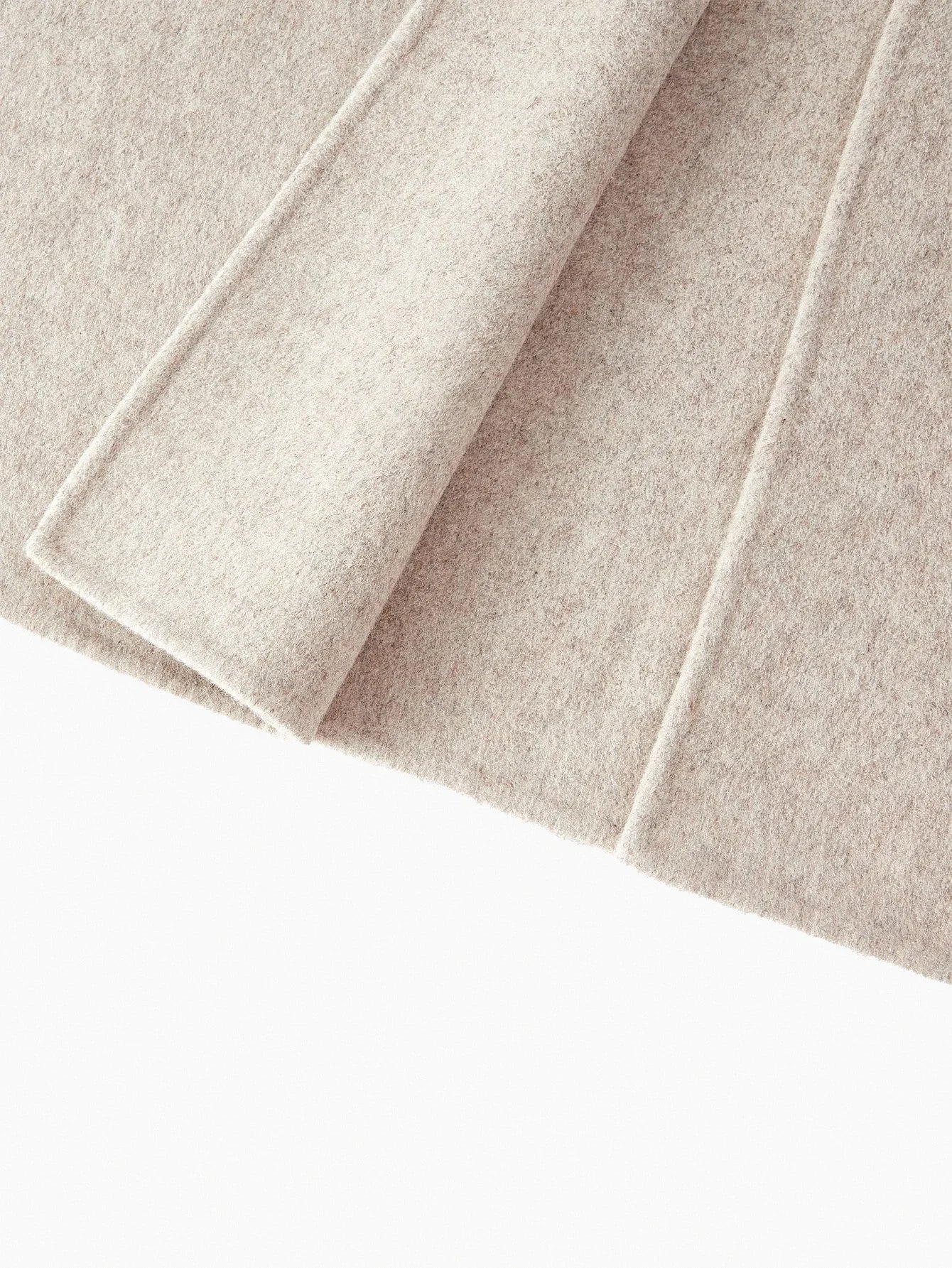 PREMIUM WOOL WATERFALL COLLAR BELTED OVERCOAT