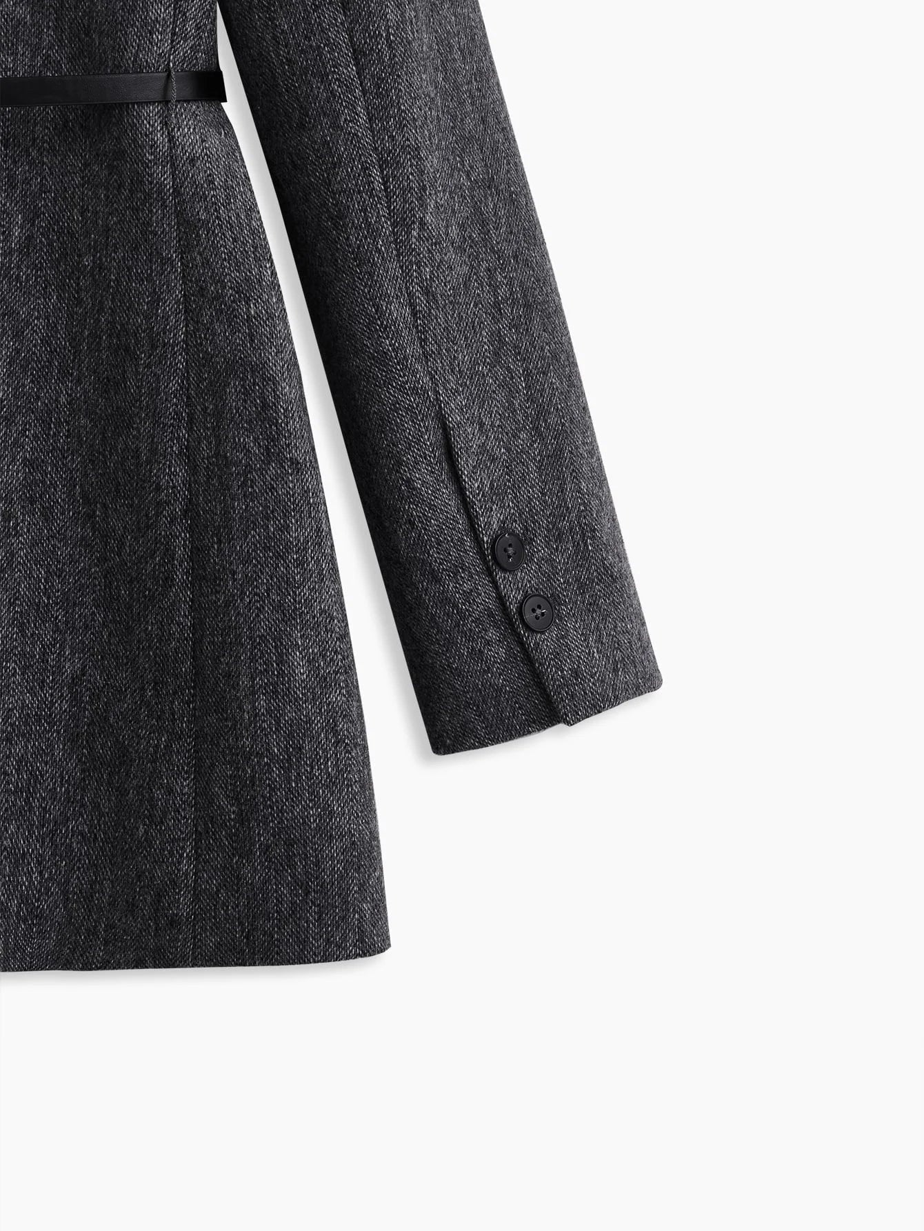 PREMIUM WOOLBLEND BLAZER JACKET WITHOUT BELT