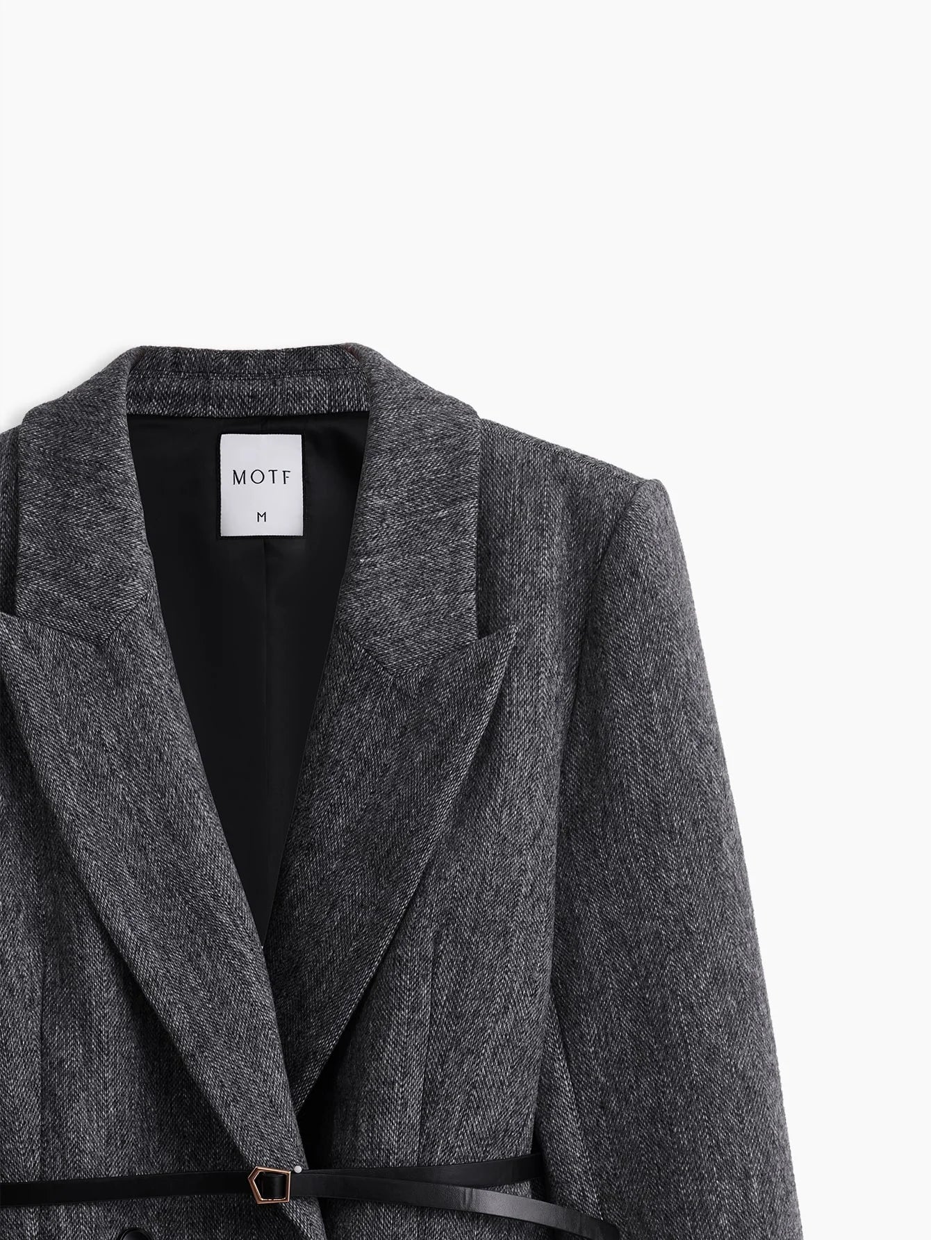 PREMIUM WOOLBLEND BLAZER JACKET WITHOUT BELT